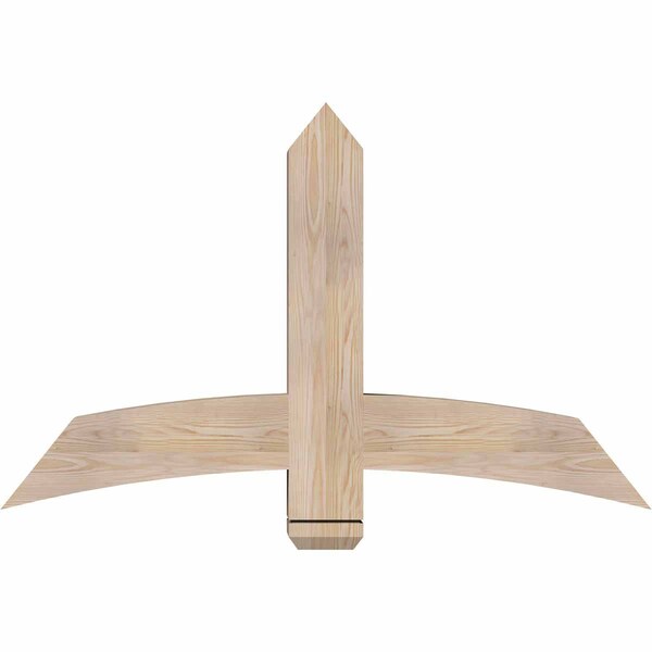 Ekena Millwork Bellingham Smooth Timber Gable Bracket, Douglas Fir, 48"W x 30"H x 5 1/2"D x 5 1/2"F, 15/12 Pitch GBW048X30X0606BEL00SDF - main
